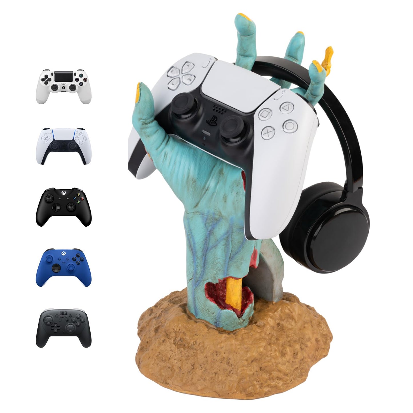 Grupo Erik Gaming Controller Holder One More Life | Controller Holder Figure | Headphone Stand & Controller | Gaming Accessories for Desk | Gamer Gifts | Halloween Decorations