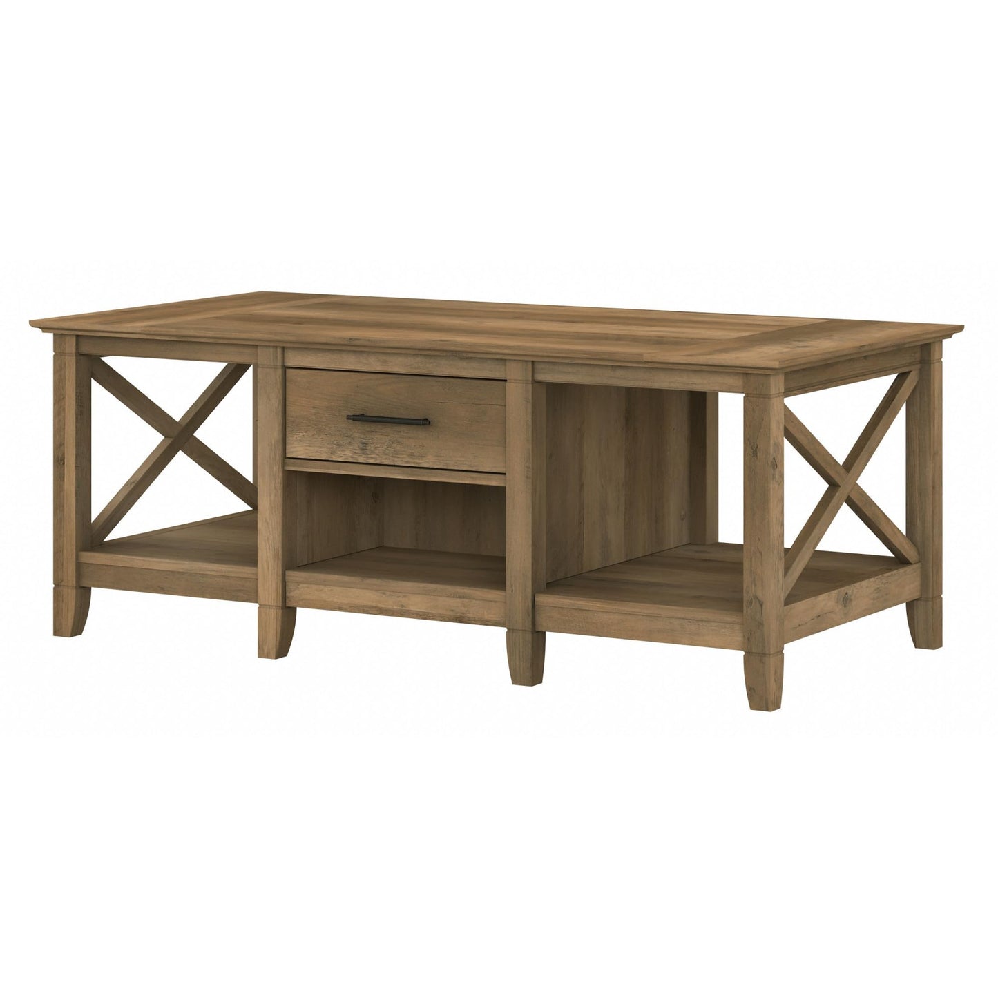 Bush Home Key West Coffee Table with Storage in Reclaimed Pine