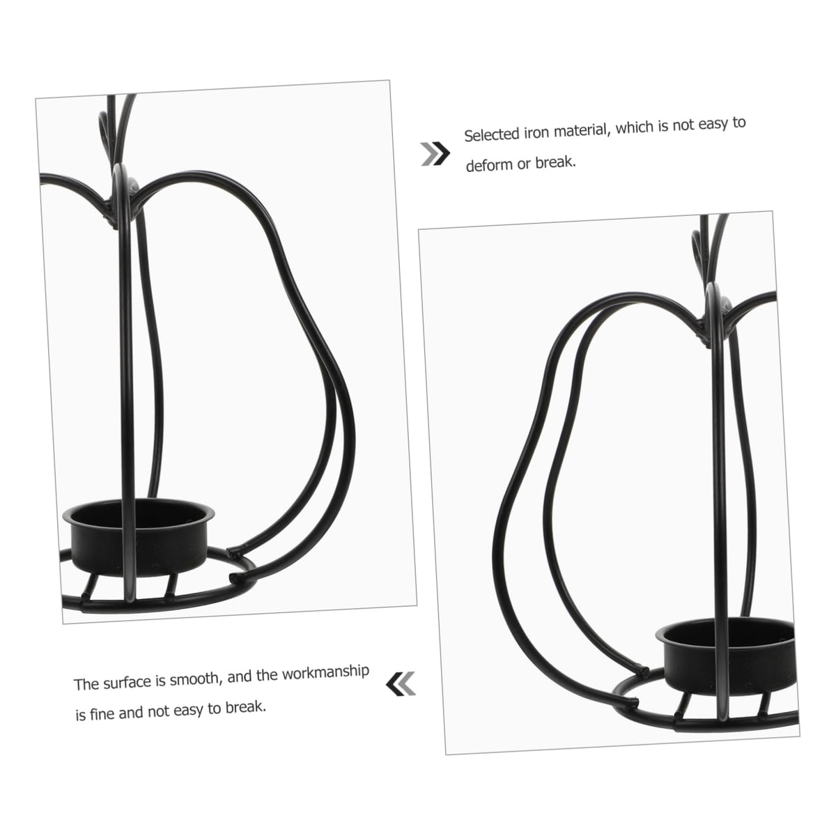 Creative Iron Wrought Candlestick Holder for Home Decor Unique Design Sturdy Table Centerpiece for Weddings Parties and Rustic Settings
