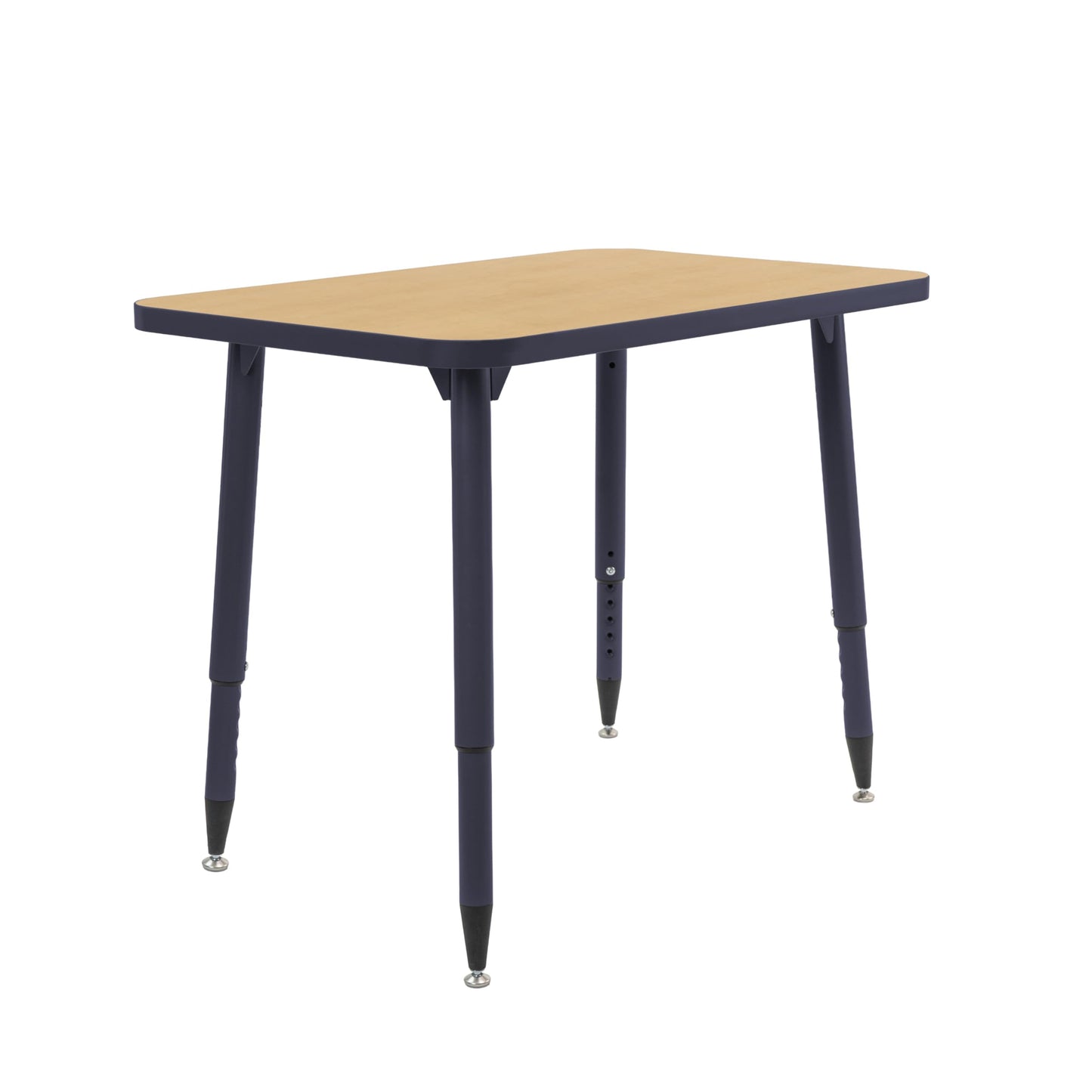 Adapte Commercial Classroom Activity Table - 24" x 36" Rectangle, ADA Compliant Tapered Legs with Glides & Casters, Adjustable Height 22-34" Wheelchair Accessible, School & Office Furniture