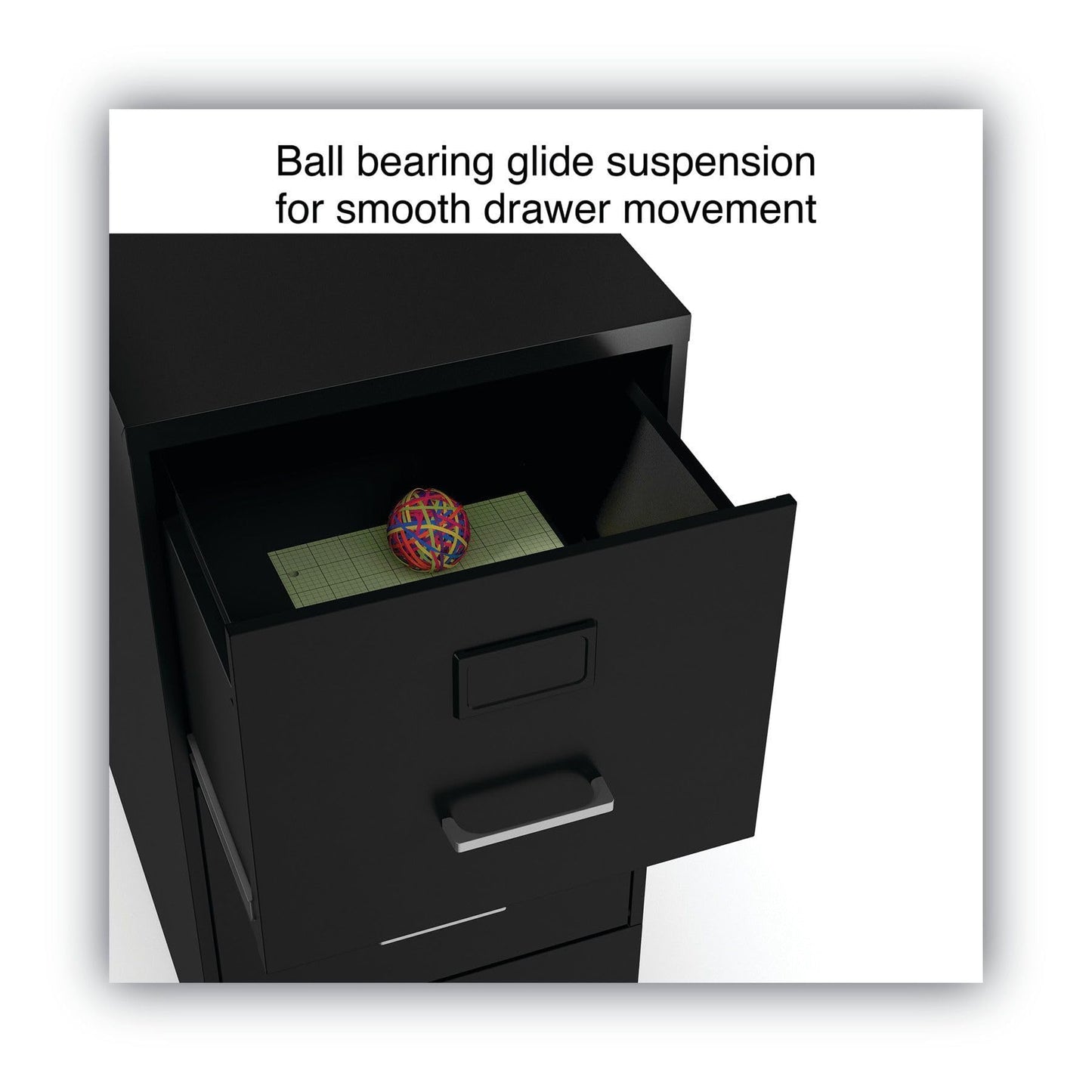 Alera Soho Vertical File Cabinet, 2 Drawers: File/File, Letter, Black, 14" X 18" X 24.1"