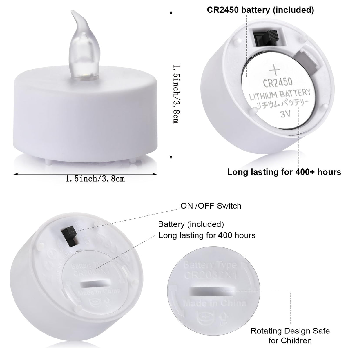 PUNPUBA LED Tea Light Remote Control Candle,Flickering Flameless LED Candle,Long Lasting 400+Hours,Battery Operated with Timer for Home Decoration Seasonal &Festival Celebration WarmYellow (12pcs)