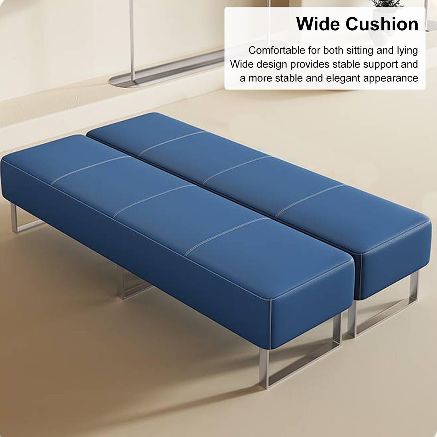 DLYZAYE Office Guest Chairs, Reception Sofa with PU Cushion, Waiting Room Furniture for Airport, Clinic, Hospital, Bank & Salon - Green Leisure Sofa (71in/180cm)