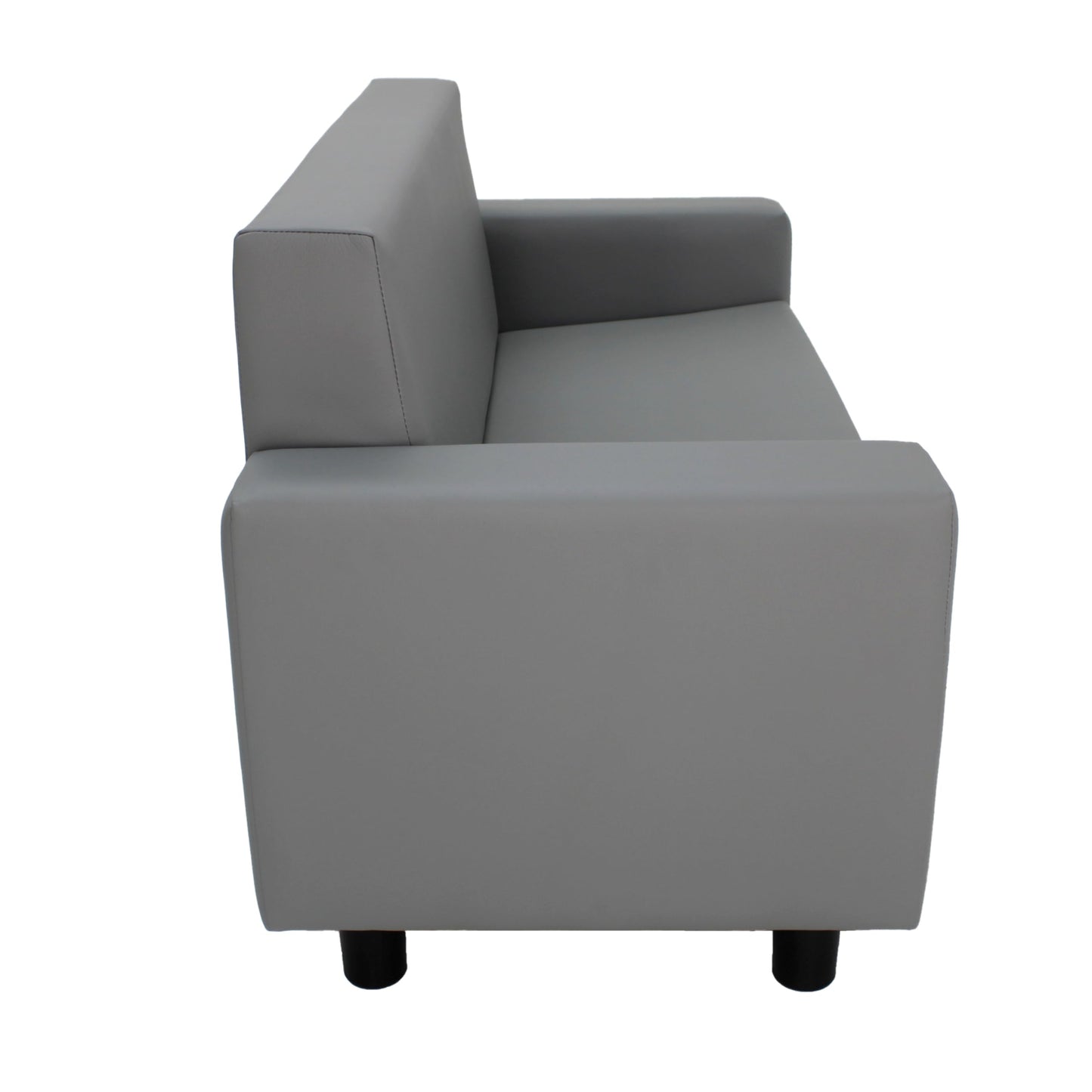 Factory Direct Partners SoftScape Inspired Playtime Classic Reading Sofa, Children's Commercial-Grade Upholstered Furniture for Home, Daycare, Preschool, Library Comfy Modern Design - Grey, 14473-GY