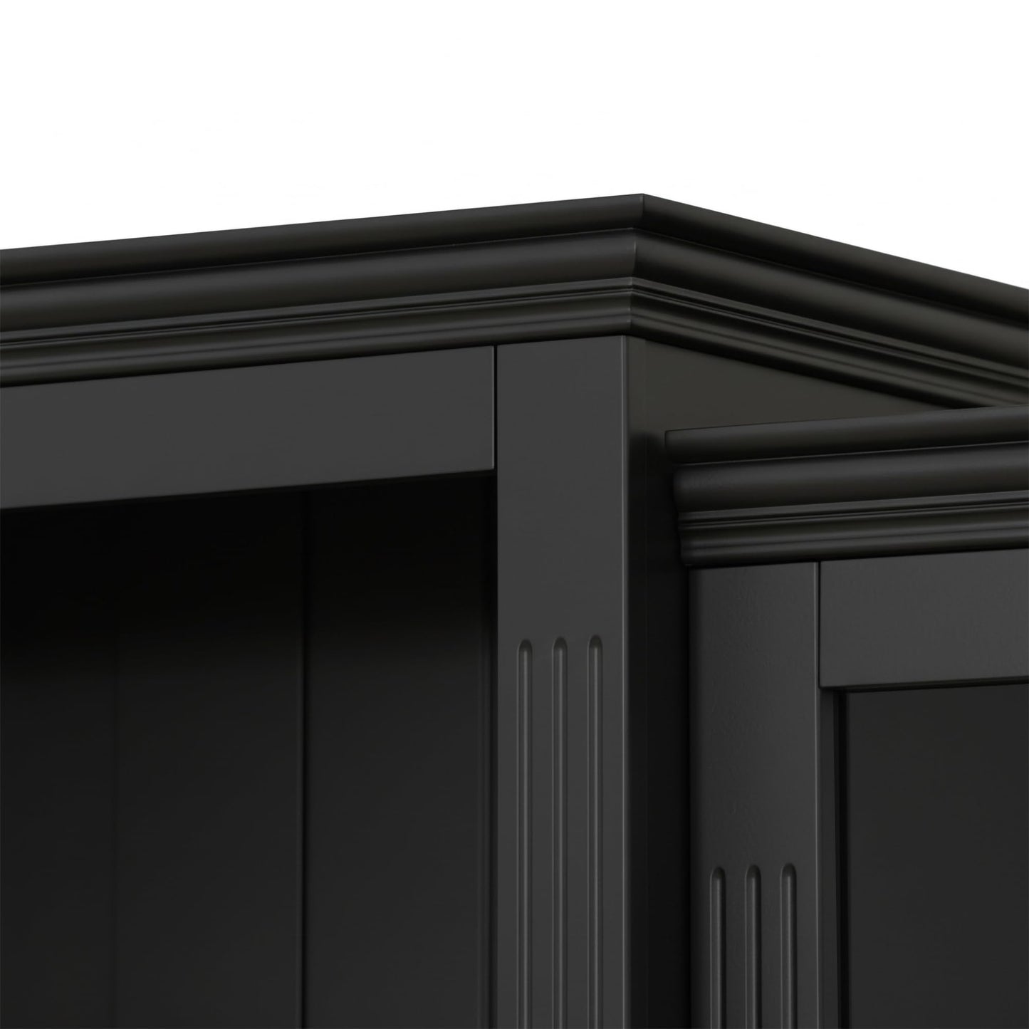 Merax Black Narrow Bookshelf 35" Wide 79" MDF Tall Bookcase Collection Books Storage Cabinet with Adjustable 5 Colors Ceiling Light for Living Room, Home Office, Studio