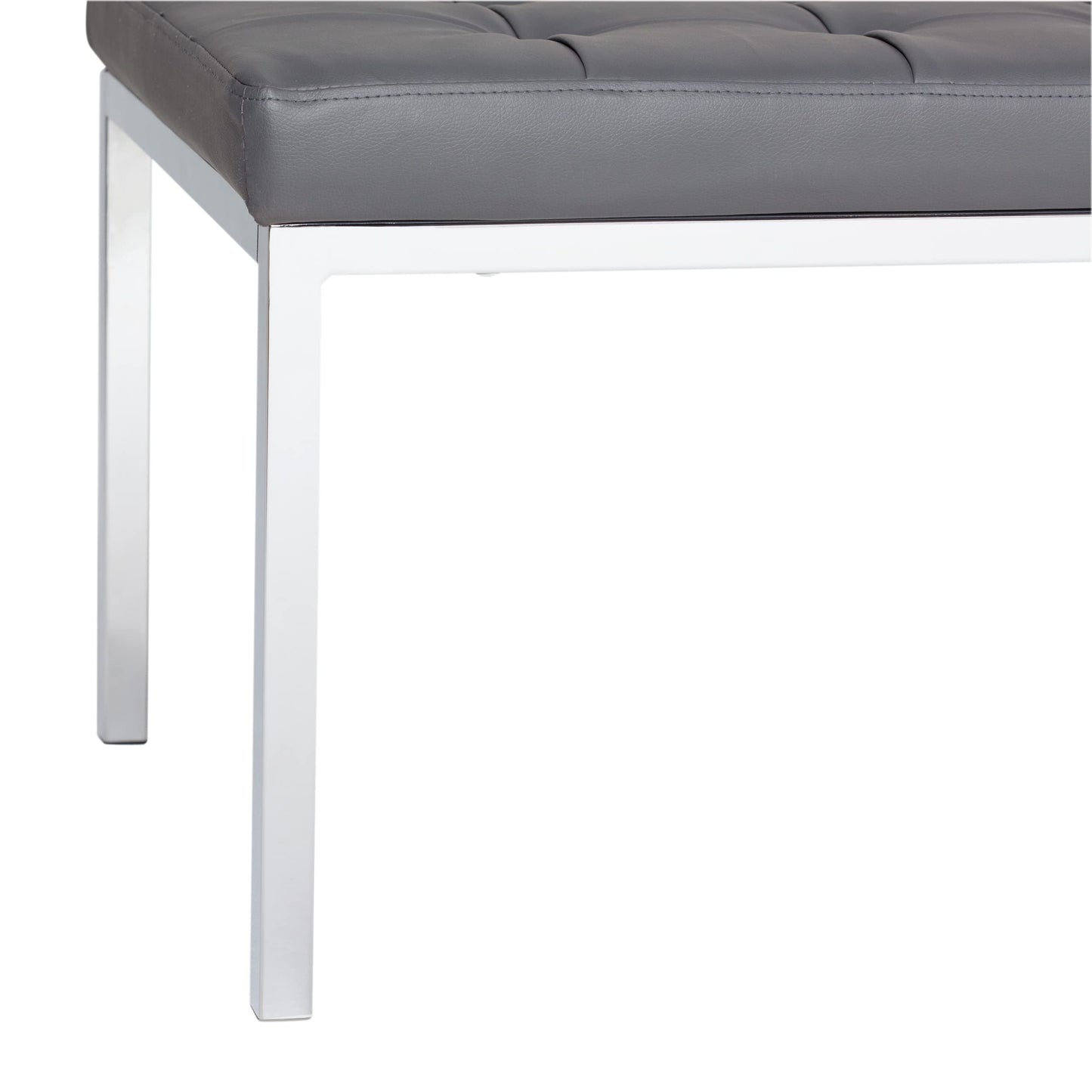 Studio Designs Home Wide Lintel Tufted Bench/Ottoman, Pewter, 60'' (72045)