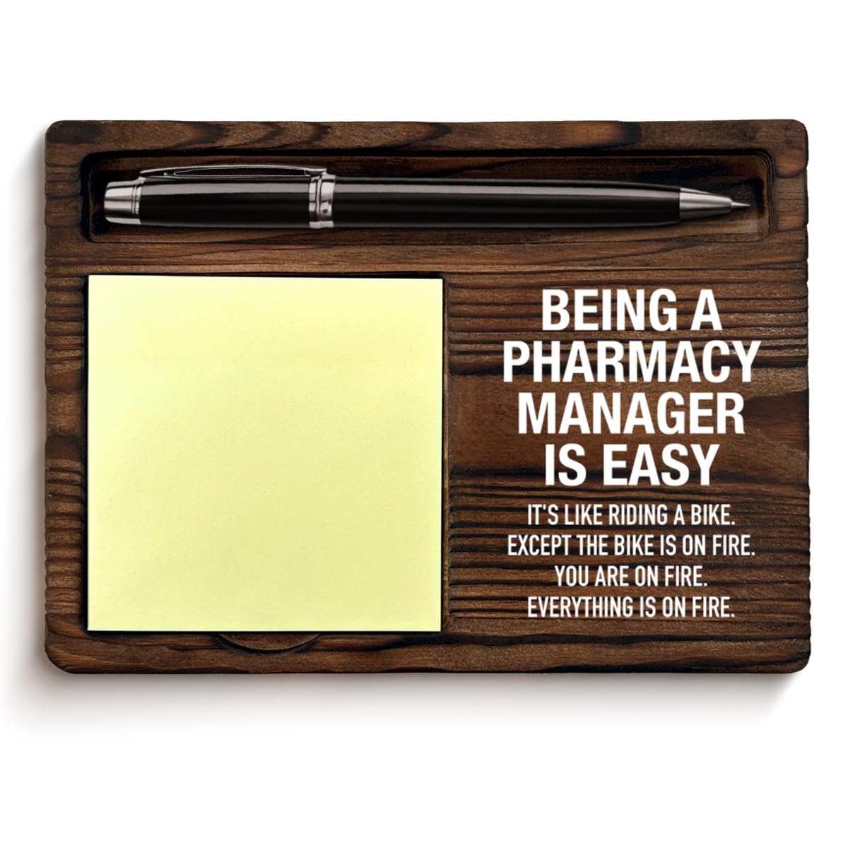 Pharmacist Gifts for Women Men, Humor Gifts for Pharmacy Manager Christmas Birthday, Being a Pharmacy Manager is Easy Sticky Note Holder Drugstore Decor