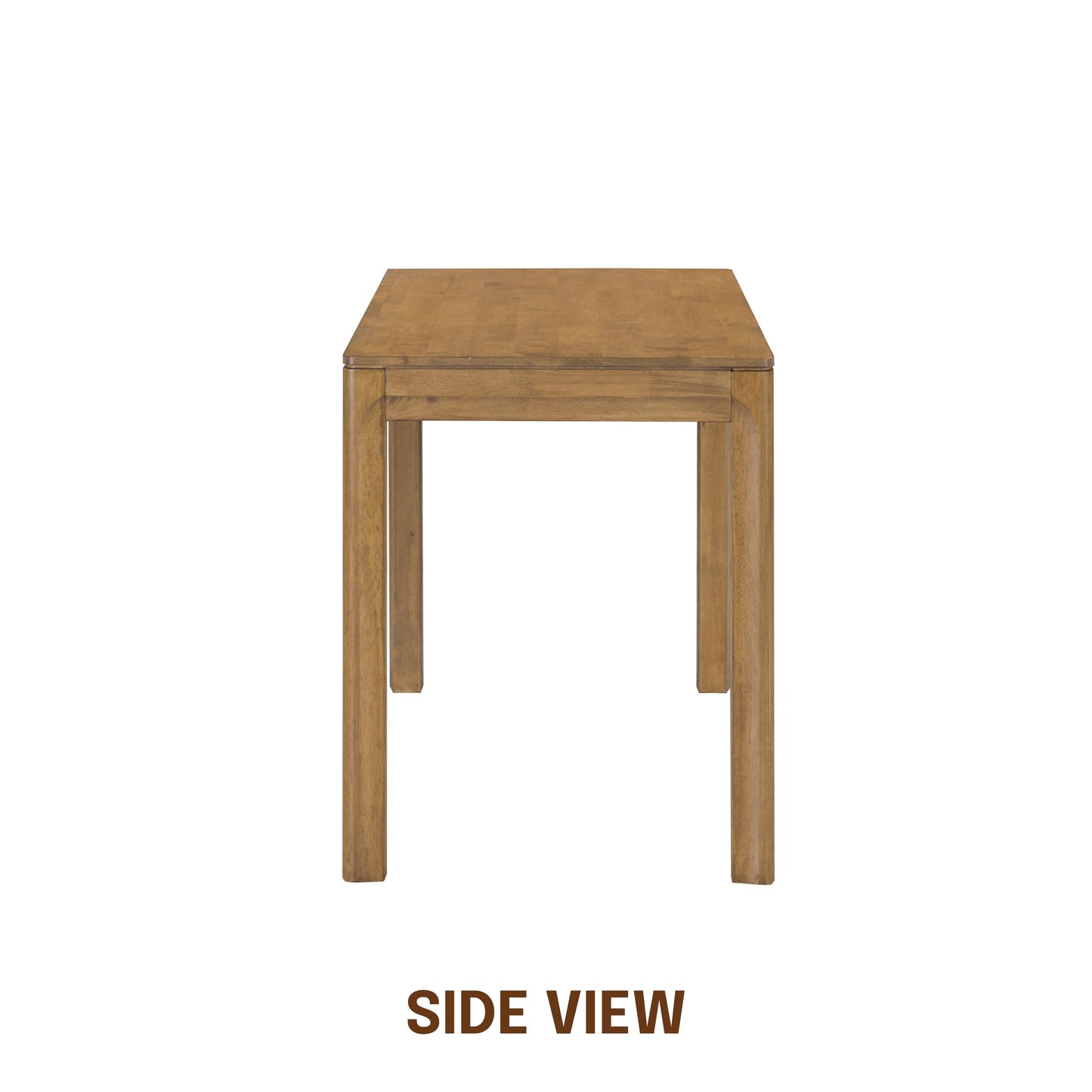 NTC Flow Modern Wooden Rectangle Desk Table with Hidden Drawer – Waterproof & Heat Resistant - Teak Look