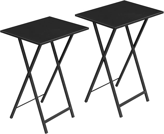 HOOBRO Folding TV Tray Tables, Industrial Snack Desk