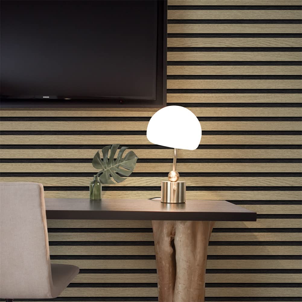 myforHD Wood Grating Stripe Self-Adhesive Wallpaper - Peel & Stick, Removable, Waterproof, PVC Vinyl Film, Multiple Sizes & Designs