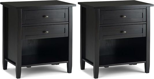 SIMPLIHOME Warm Shaker Solid Wood 24 inch Wide Transitional-Style Bedside
