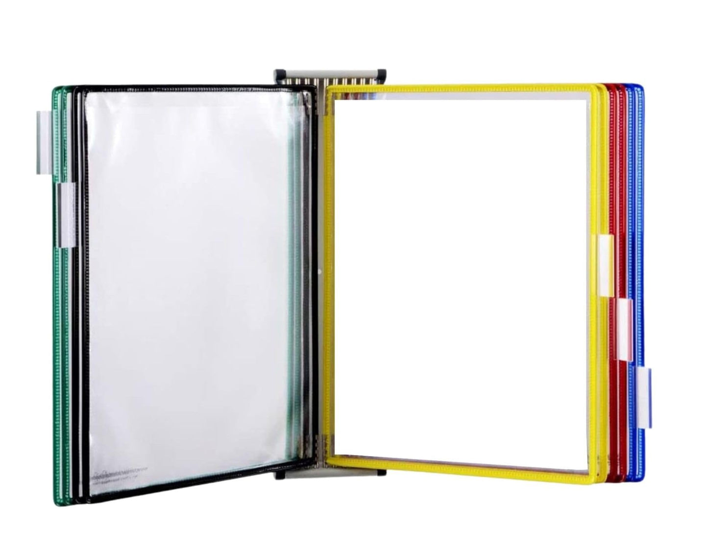 Tarifold Wall Mount Reference Organizer & Display System, 10 Double-Sided Pockets, 20 Sheet Capacity, Durable Steel Wire Frames, Letter Size, Made in France, Assorted