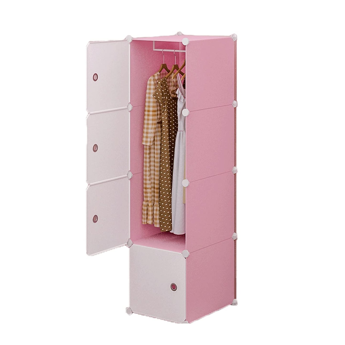 WuDLi Portable Closet Portable Wardrobe Cube Wardrobe Combination Wardrobe Modular Cabinet Locker for Bedroom Clothes Shoes Toys Wardrobe Closet Portable Wardrobe