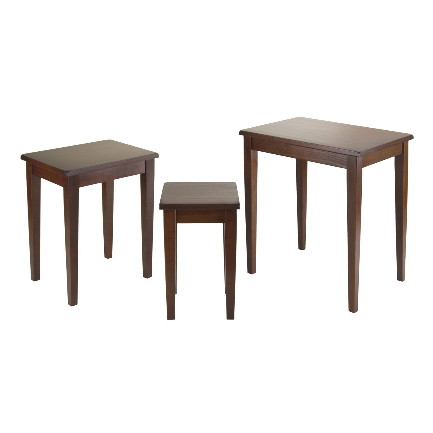 Winsome Regalia Nesting Accent Tables, for Living Room, Walnut, Set of 3