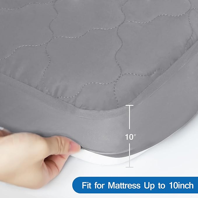 Cot Mattress Pad Protector Waterproof, Quilted Cot Size Mattress Cover 30" X