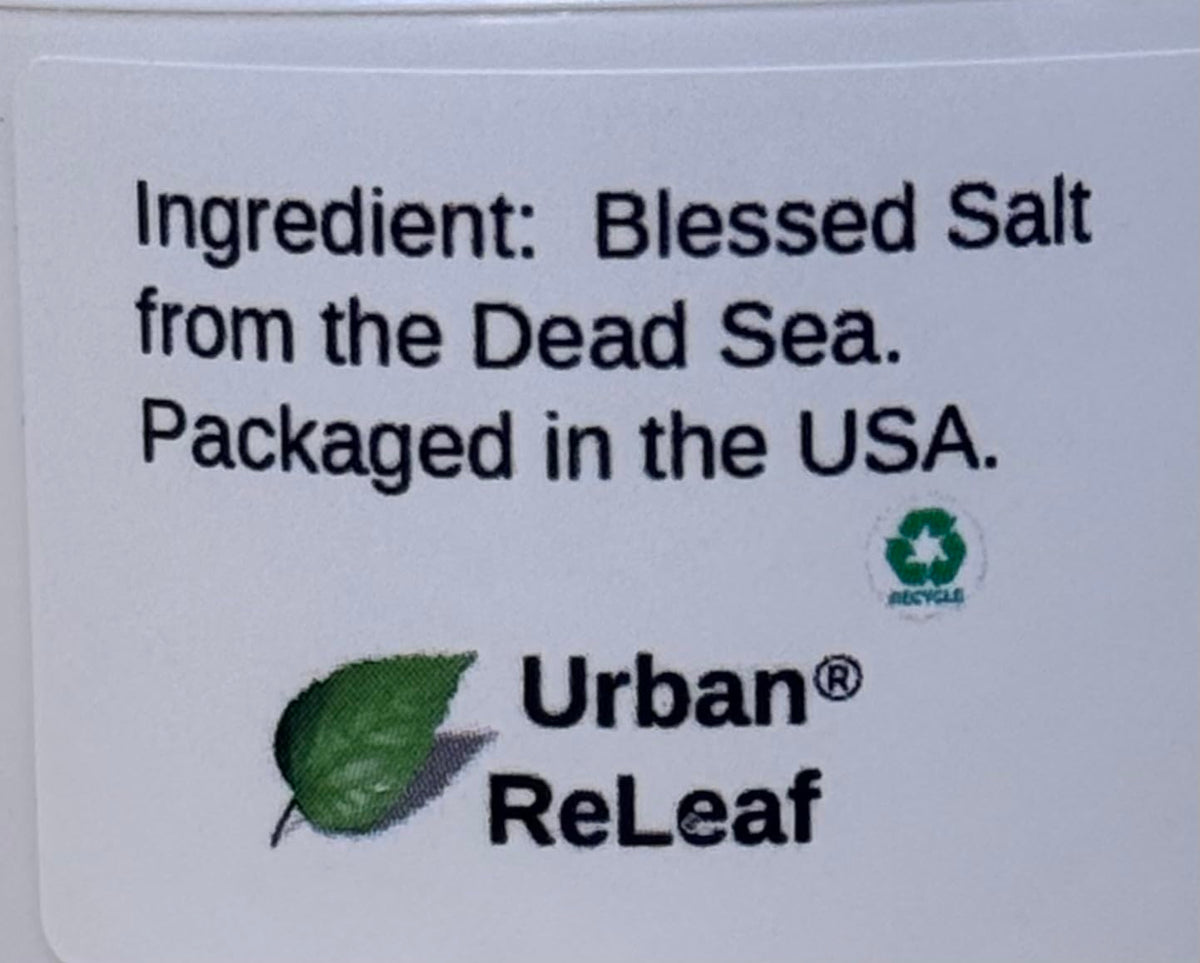 Urban ReLeaf BLESSING SALT! Blessed Dead Sea Salt from the Dead Sea. Holy Ceremony Wedding Anointing Baptism Meals Housewarming, Bless Family, Home, Special Occasions. Purify, Meditate, Cleanse, Sacrament