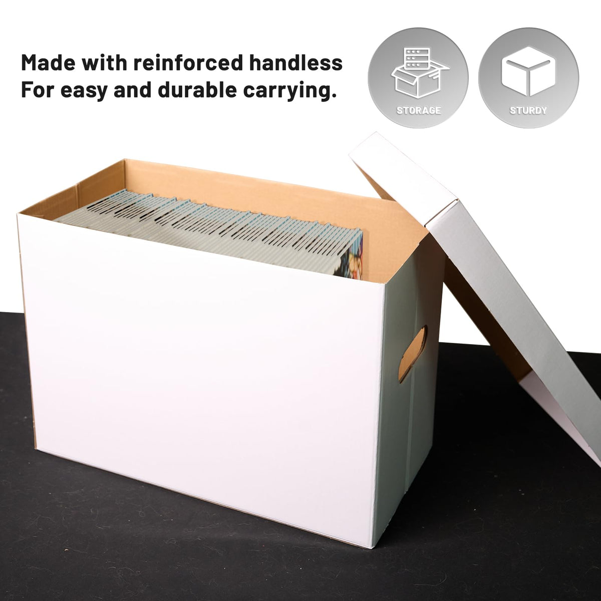 NUMINA Comic Book Boxes – 3 Pack Short Boxes | Fits 150–175 Comics | Comic Book Storage Organizer for Silver & Current Age | Durable Stackable Cardboard Box