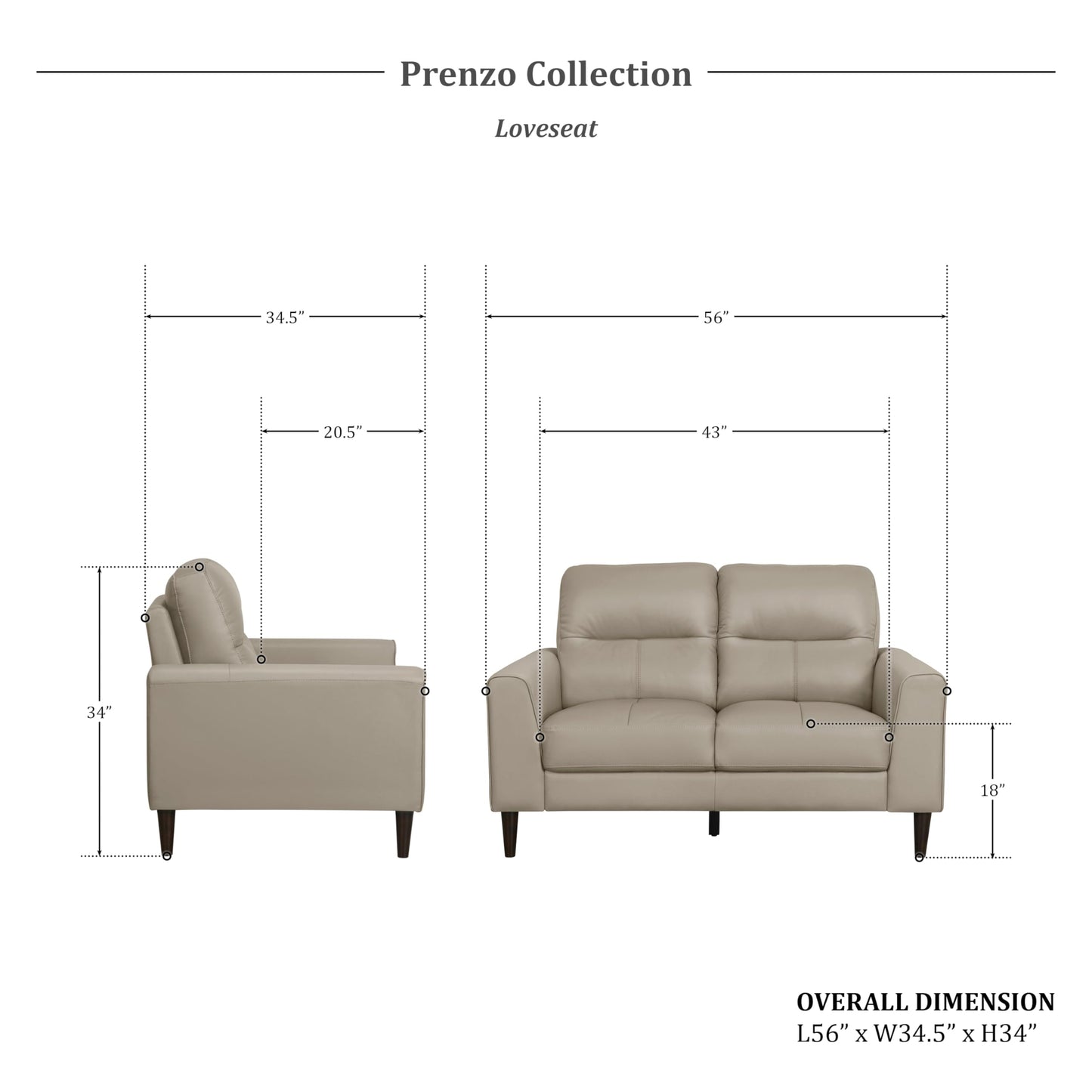 Lexicon 3 Piece Living Room Furniture Sets,Top Grain Leather Match Living Room Sofa Set, Track Arms, Solid Wood Legs, Comfy Couches Including Chair, Loveseat & Sofa, 3 Pieces, Latte