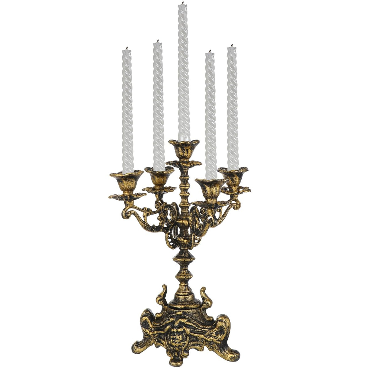 Abaodam Retro Candleholder European Style Candle Stand, 12.79Inch Metal Table Candlestick for Home Decoration Wedding Banquet Hotel Use, Centerpieces for Tables