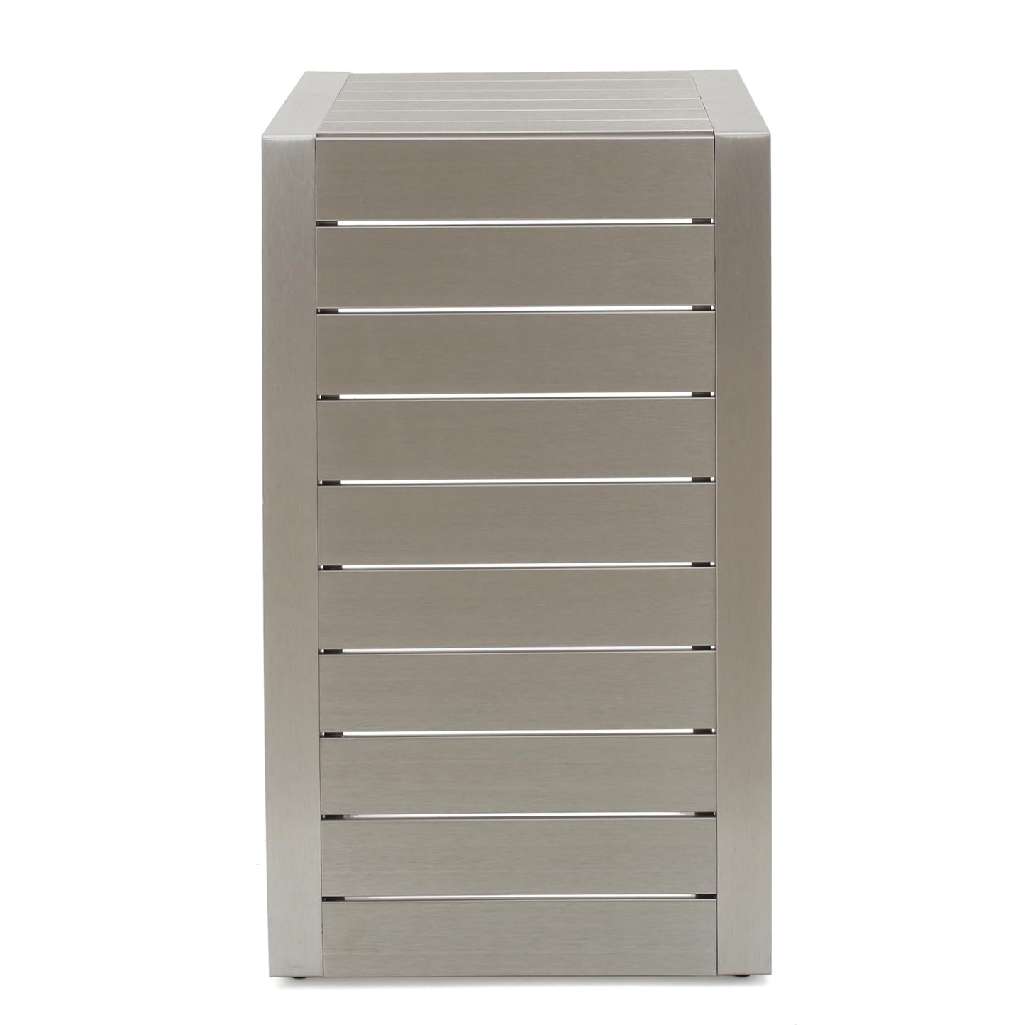 Christopher Knight Home Cape Coral Aluminum C-Shaped End Table, Silver