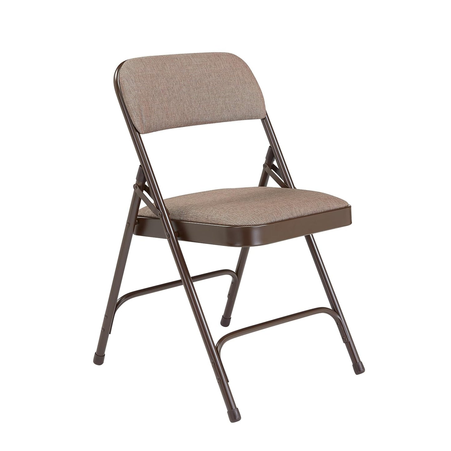 National Public Seating NPS 2200 Series Fabric Padded Premium Folding Chairs, Russet Walnut, 4 Pack (2207/4)