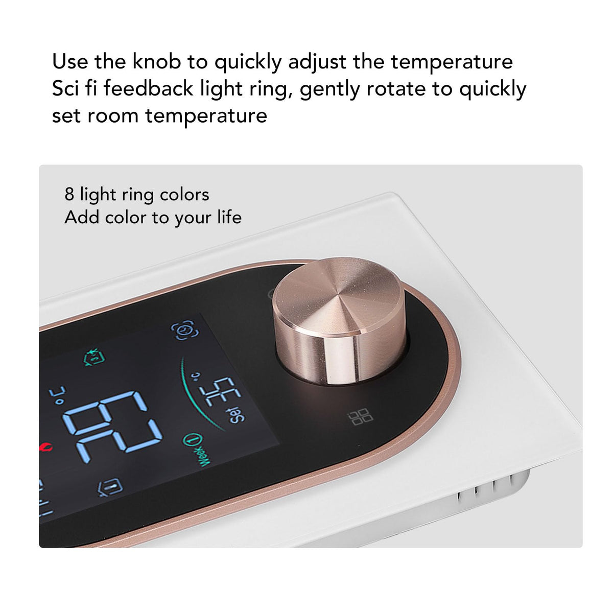 Smart Color Programmable Touchscreen Thermostat High Efficiency Remote Access with LCD Display, Energy Efficient Temperature Control for Home, Office & Shops, AC 95-240V Compatible