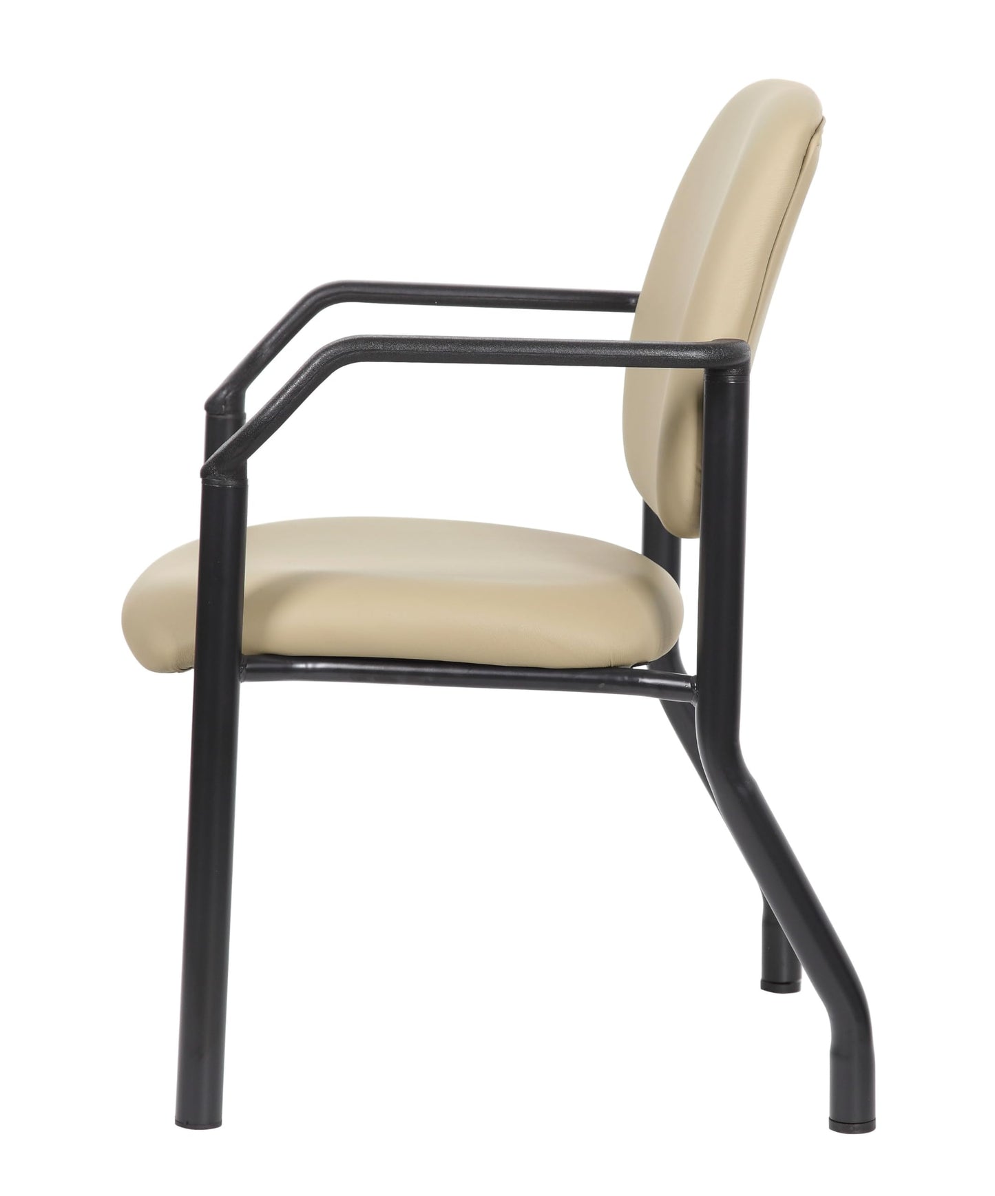Boss Office Products Guest Chair, Vinyl, 300 lb. Weight Capacity, Beige