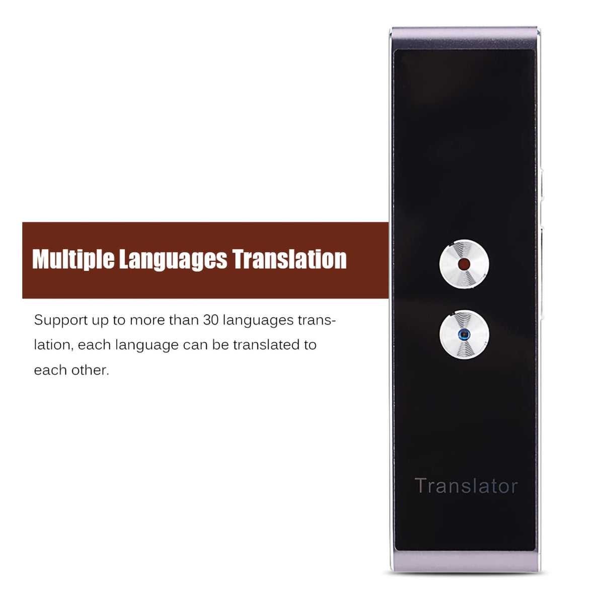 Language Translator Device, Portable Smart Two Way Voice Translator in Real Time, Bluetooth Multi Language Electronic Foreign Language Translators Pocket Translator for Learning