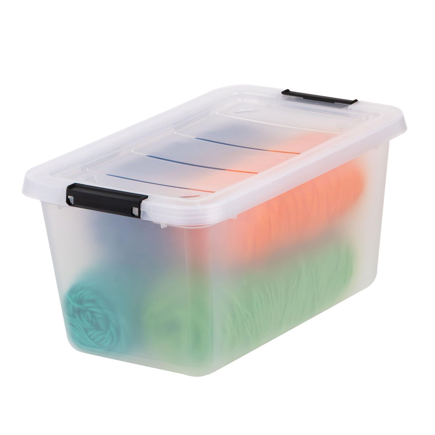 IRIS USA 6-Pack Clip Box with Latching Lids, 13 Quart Craft Storage Bins, Art & Writing Supply Containers for Home, Office & Classroom Organization