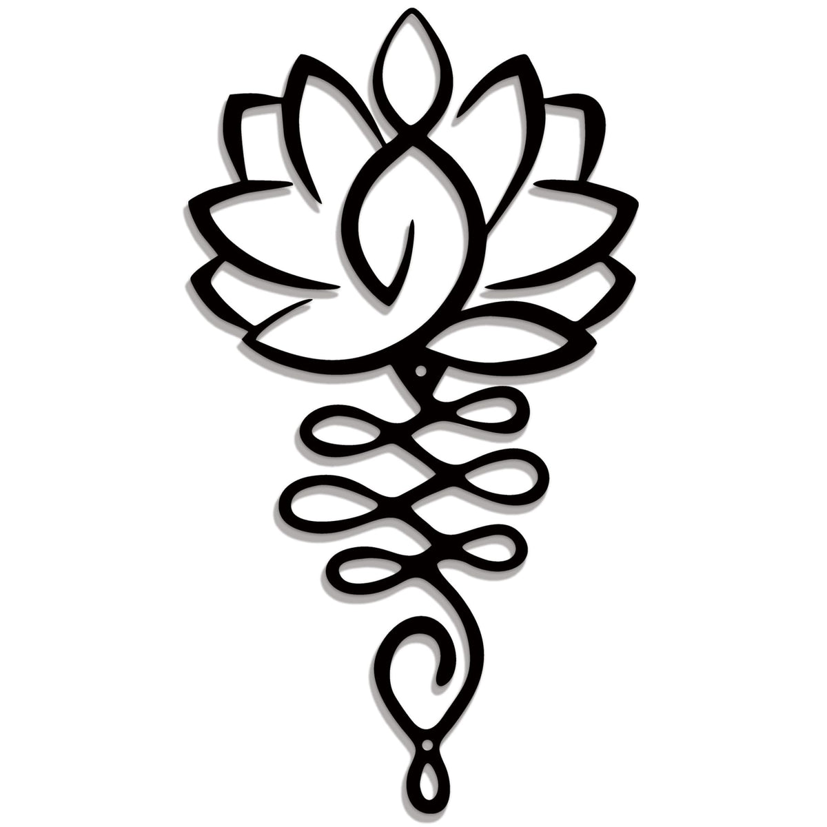 Zckjnoi Metal Wall Art Lotus Flower Yoga Room Decor, Black Metal Meditation Wall Arts Sculpture, Spiritual Mandala Wall Decor, Zen Buddhist Wall Decor for Living Room Bedroom Office