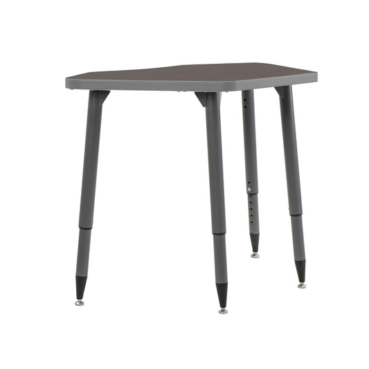 Adapte Commercial Classroom Activity Table - 24" x 36" Petal, ADA Compliant Tapered Legs with Glides & Casters, Adjustable Height 22-34" Wheelchair Accessible, School & Office Furniture
