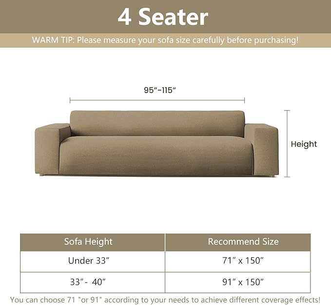 MYSKY HOME Couch Cover for Dogs, Sectional Couch Cover