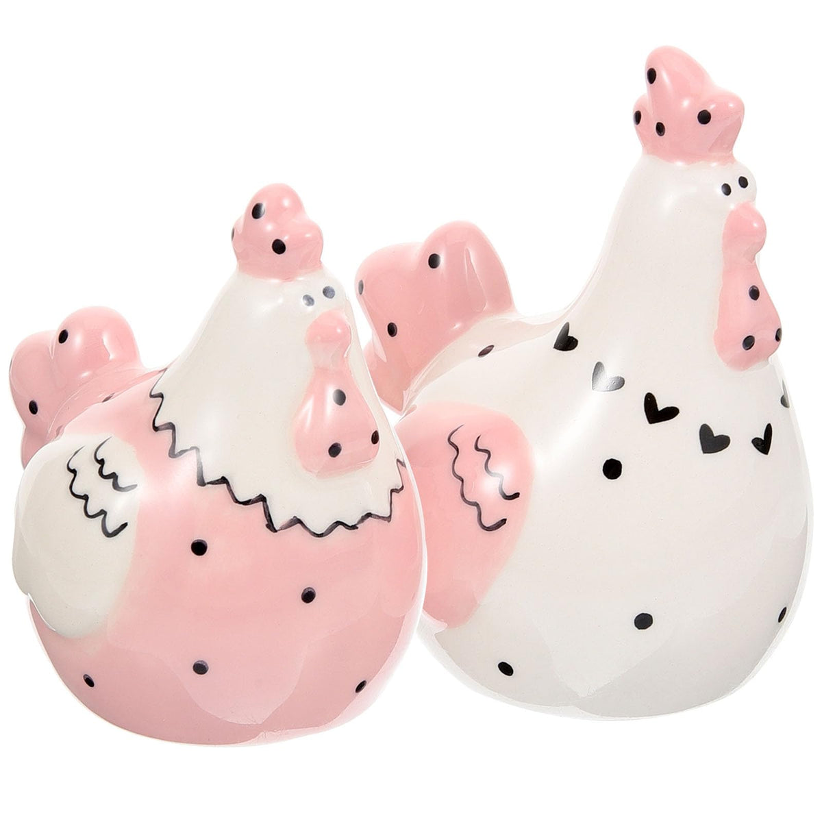 Luxshiny 2pcs Ceramic and Pepper Shaker Set Salt Box Easter Chicken Canister Set Hen Shape Sugar Bowl Seasoning Bottle Dining Table Accessory for Easter Party