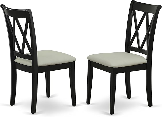 East West Furniture CLC-BLK-C Clarksville Dining Room Chairs