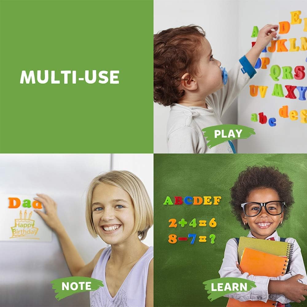 Coogam Magnetic Letters Numbers Alphabet Fridge Magnets Colorful Plastic ABC 123 Educational Toy Set Preschool Learning Spelling Counting Uppercase Lowercase Math for 3 4 5 Years Kid(78 Pcs)