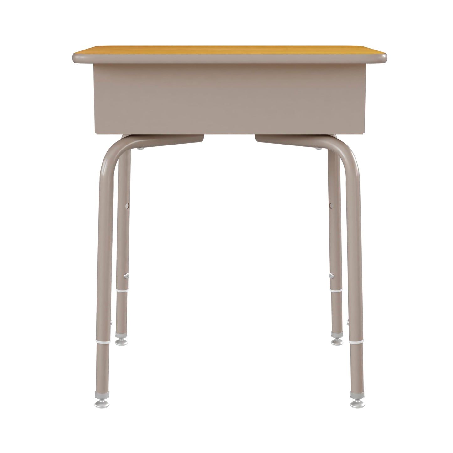 Flash Furniture Billie Student Desk - Maple Open Front School Desk - Silver Metal Frame - 24"W x 18"D Adjustable Height, Durable for School or Remote Learning