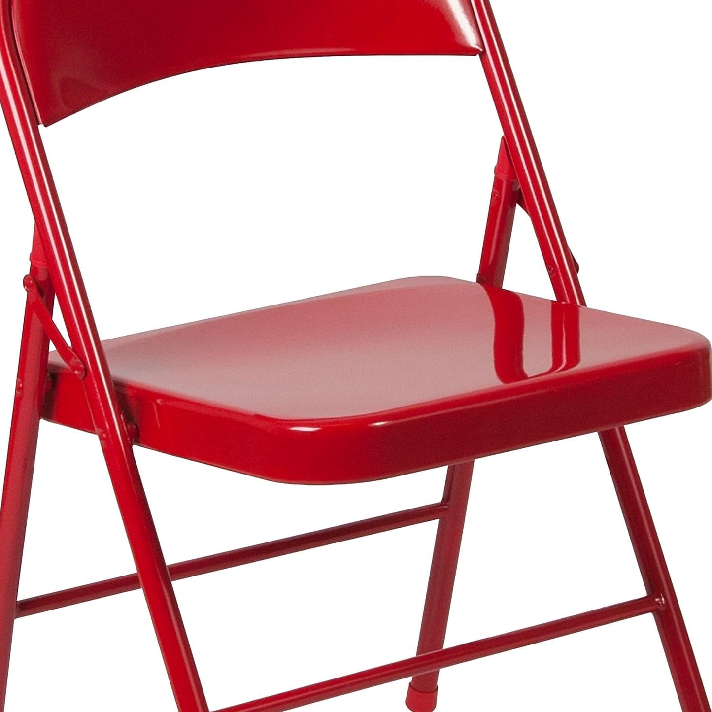 Flash Furniture 2 Pack HERCULES Series Double Braced Red Metal Folding Chair