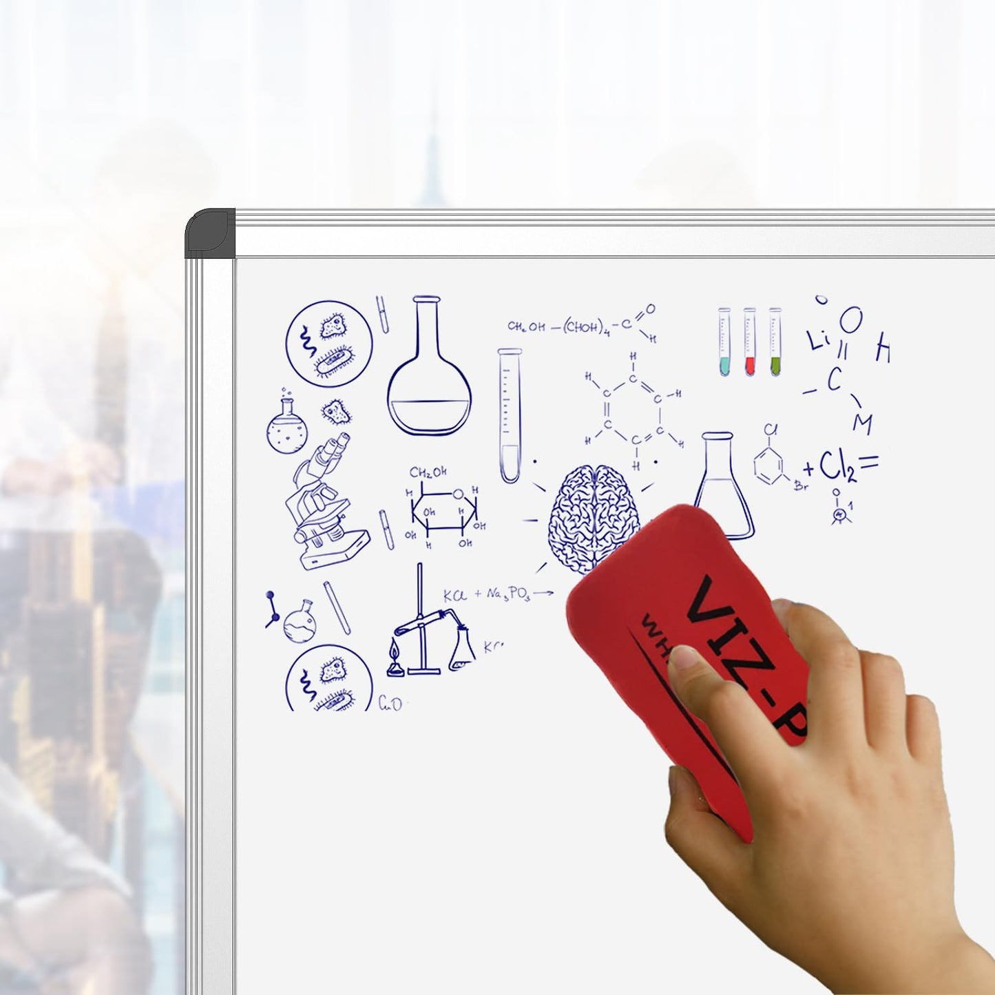 VIZ-PRO Magnetic Dry Erase Board, 36 X 24 Inches, Pack of 2, Silver Aluminium Frame