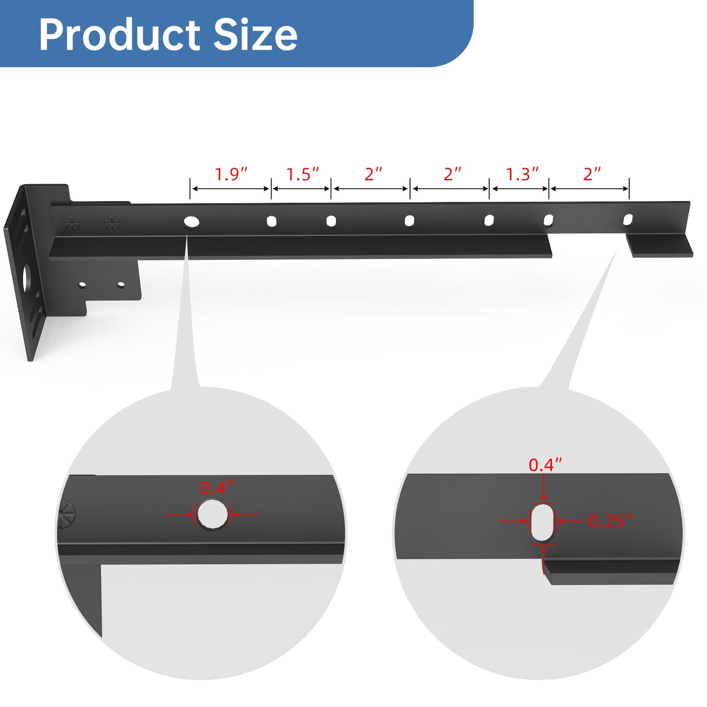 Bed Frame Footboard Extension Brackets Set Attachment Kit, Bolt-on Footboard Extension Bracket Attachment Kit - Fit for Twin,Full,Queen,King Size Bed