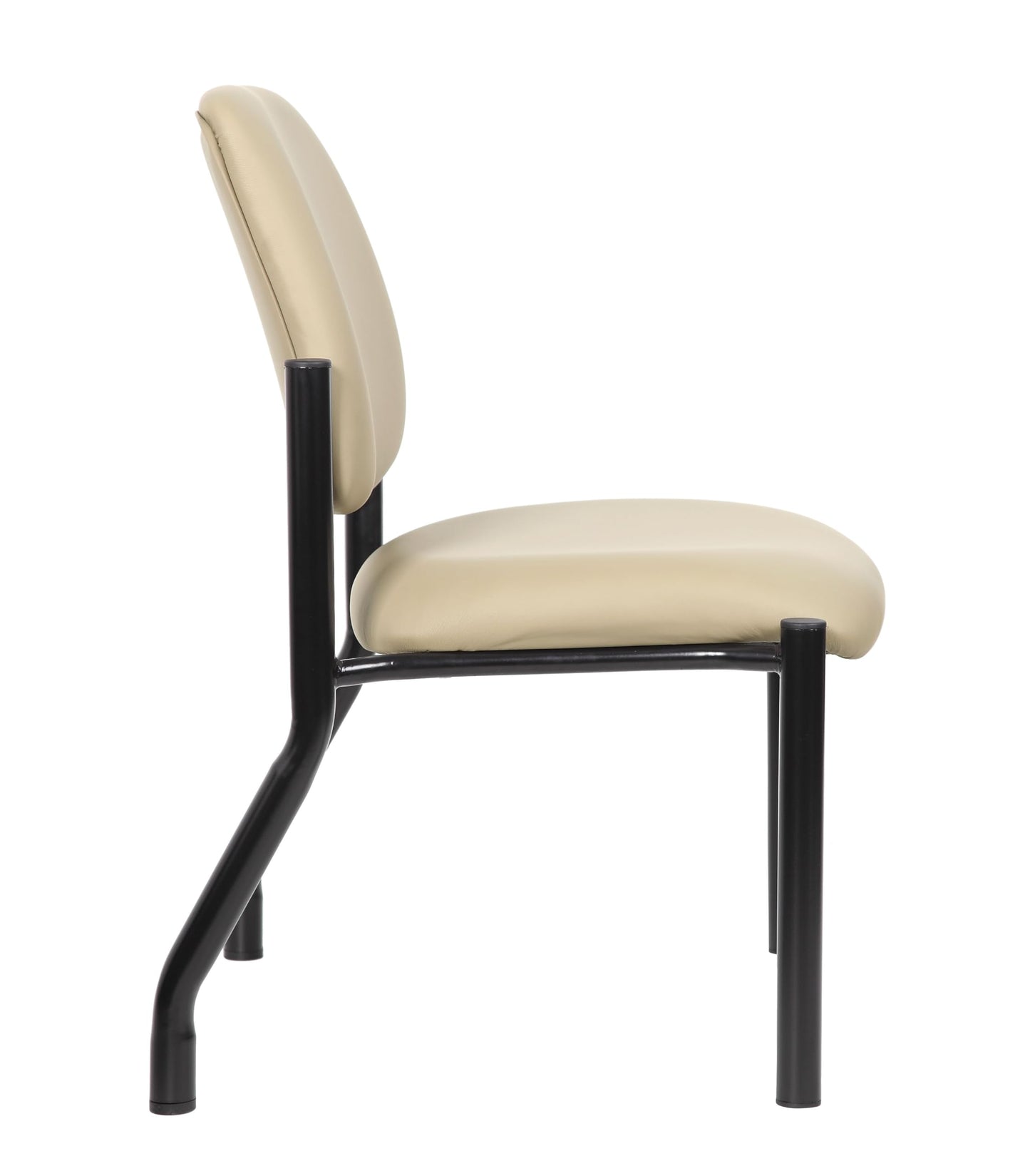 Boss Armless Guest Chair, 400 lb. Weight Capacity, Beige