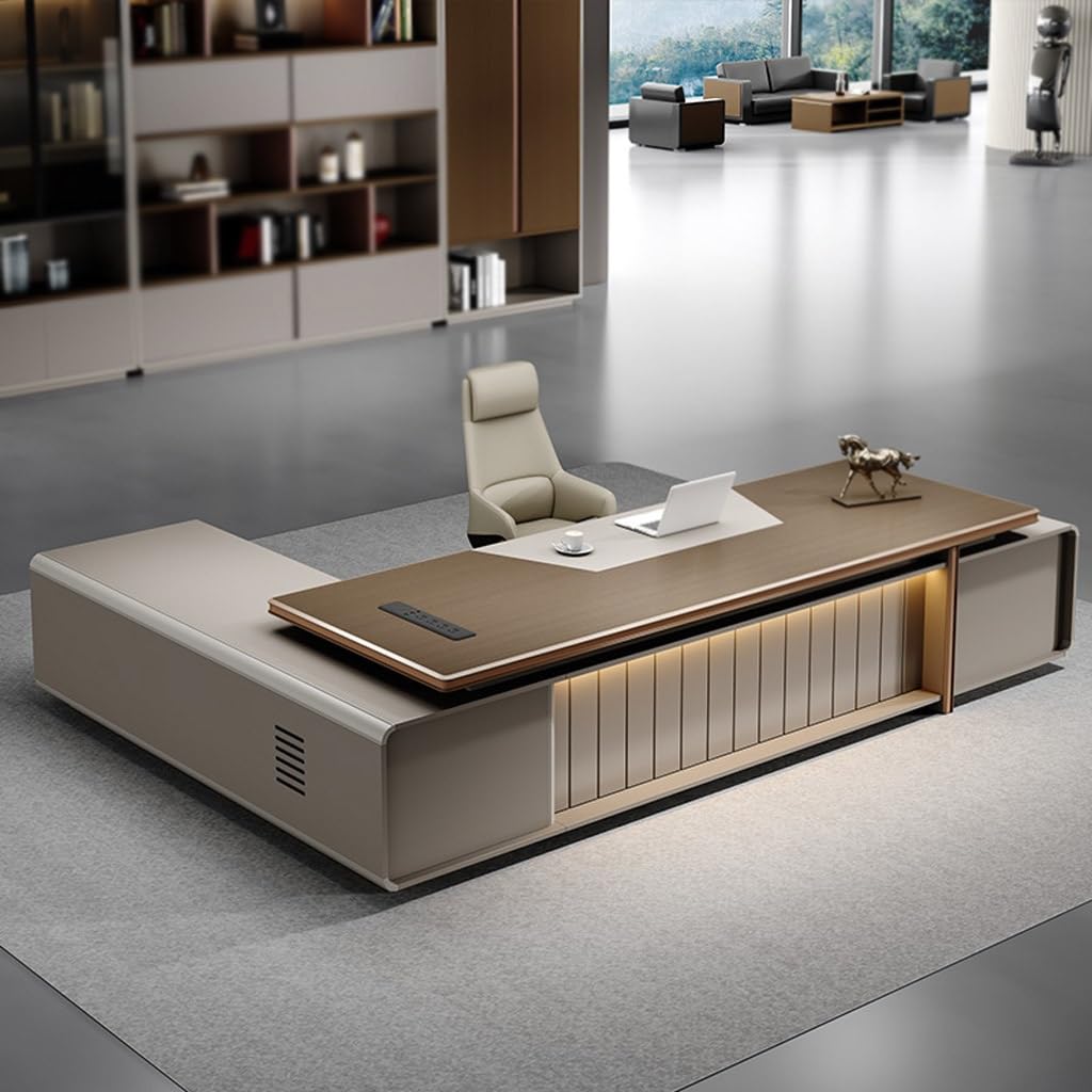 BGGJJ Computer Desk Executive Desk, Modern Leadership Office Furniture, Executive Desk, CEO/Manager Desk Desk with Drawers