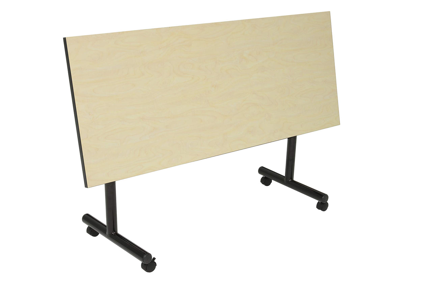 Regency Kobe 60 x 30 in. Flip-Top Training Nesting Table with Modesty Panel- Maple