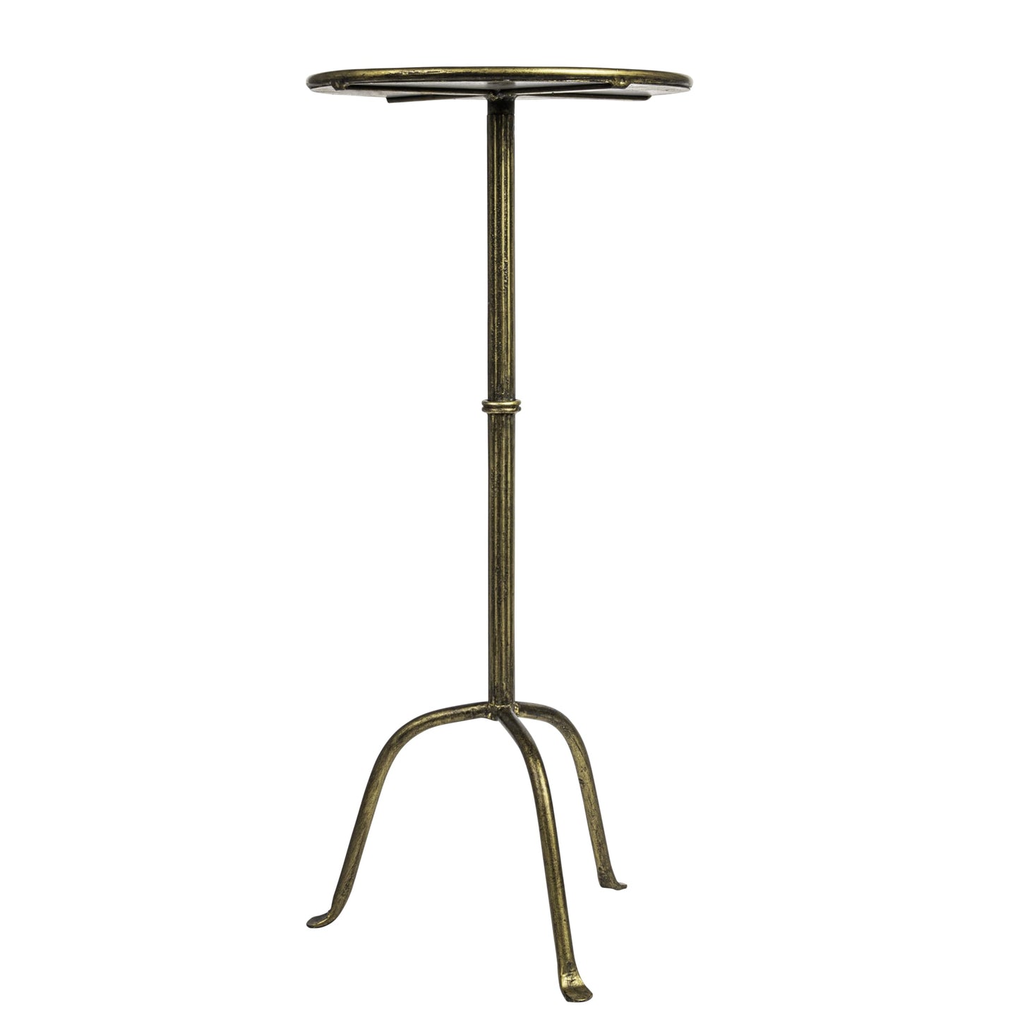 Metal Martini Cocktail Table, Antique Brass