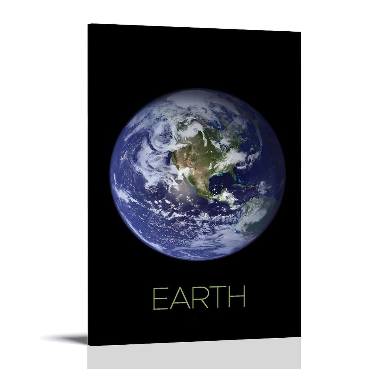Solar System Canvas Wall Art - Earth Planet Space Poster for Kids Room Bedroom Classroom, STEM Educational Astronomy Decor, Science Gift for Boys Girls Teens, 16x24 Inch Framed