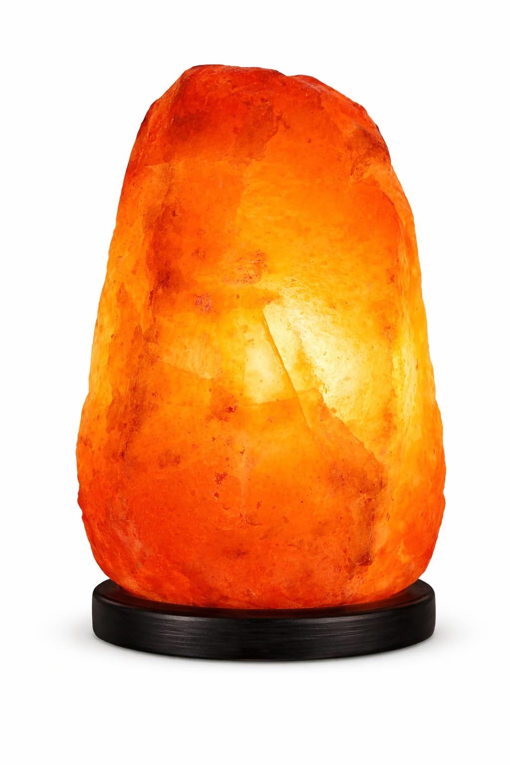 Needs&Gifts Himalayan Salt Lamp, Natural Crystal Rock Lamp Pink Light, Hand Crafted Wooden Base Direct from Foothills of The Himalayas Home Decor, Dimmable lamp Pinkish-orange 4-7LB (N23)