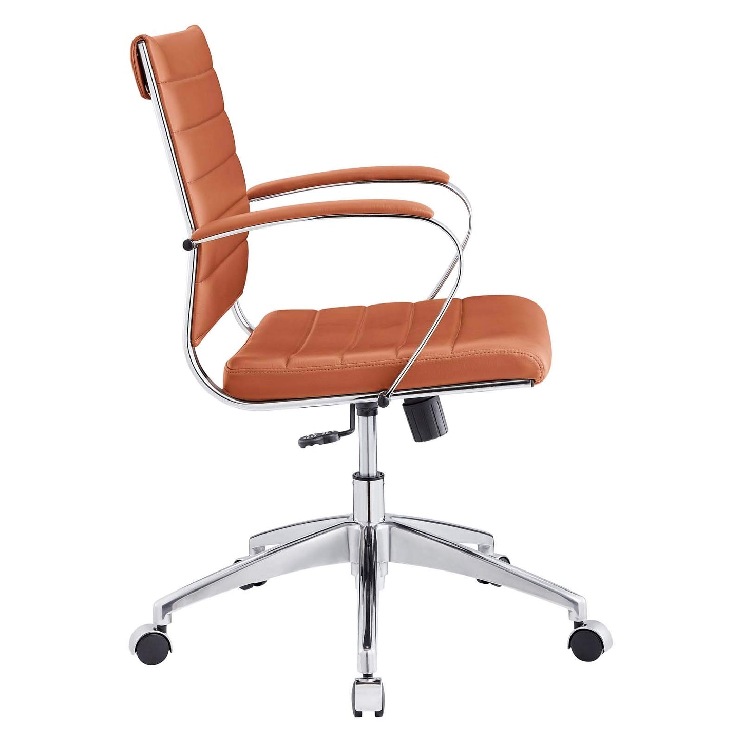 Modway Jive Ribbed, Mid Back Office Chair, Terracotta