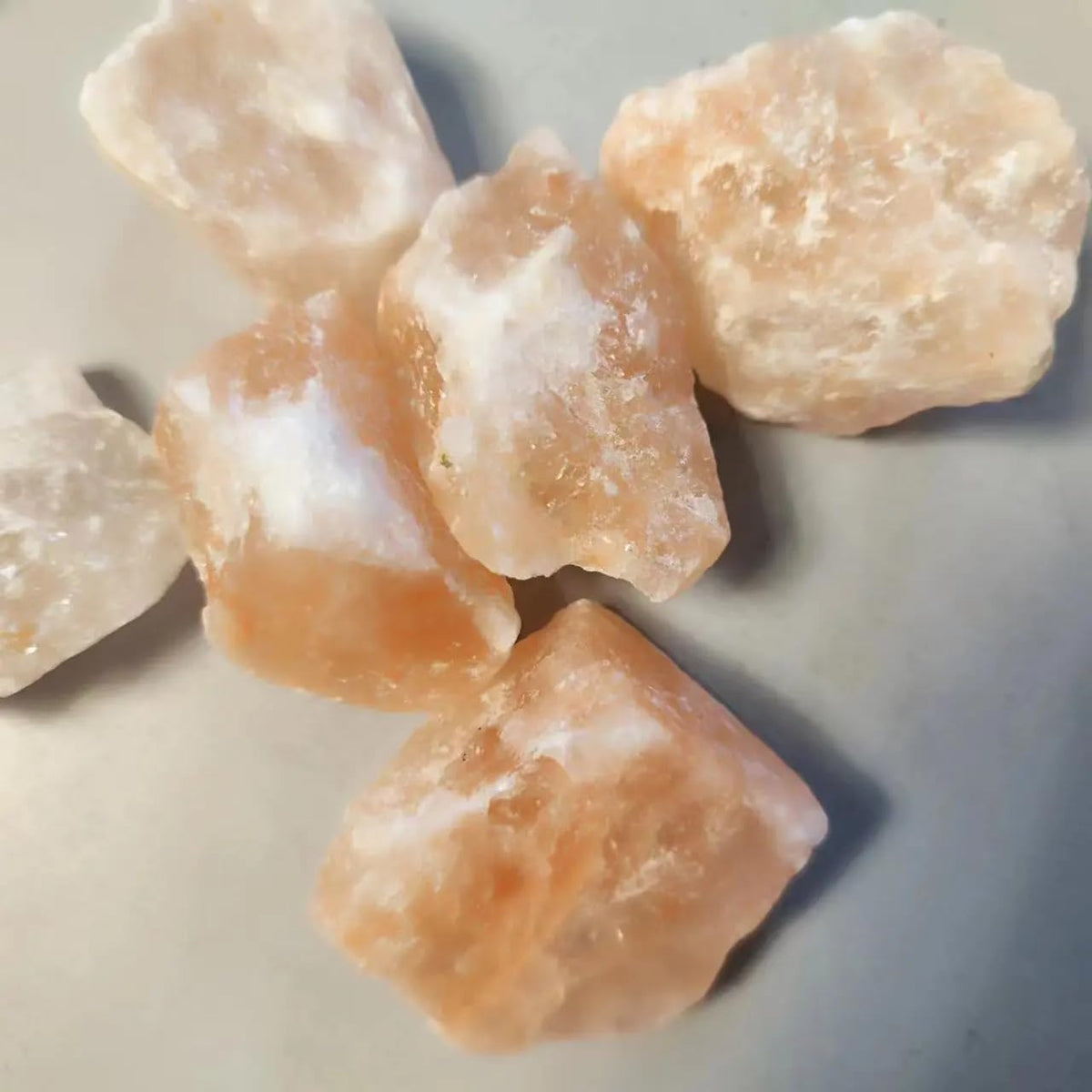Natural Rock Salt Orange Halite Stone Crystal Stone Home Decoration Stone