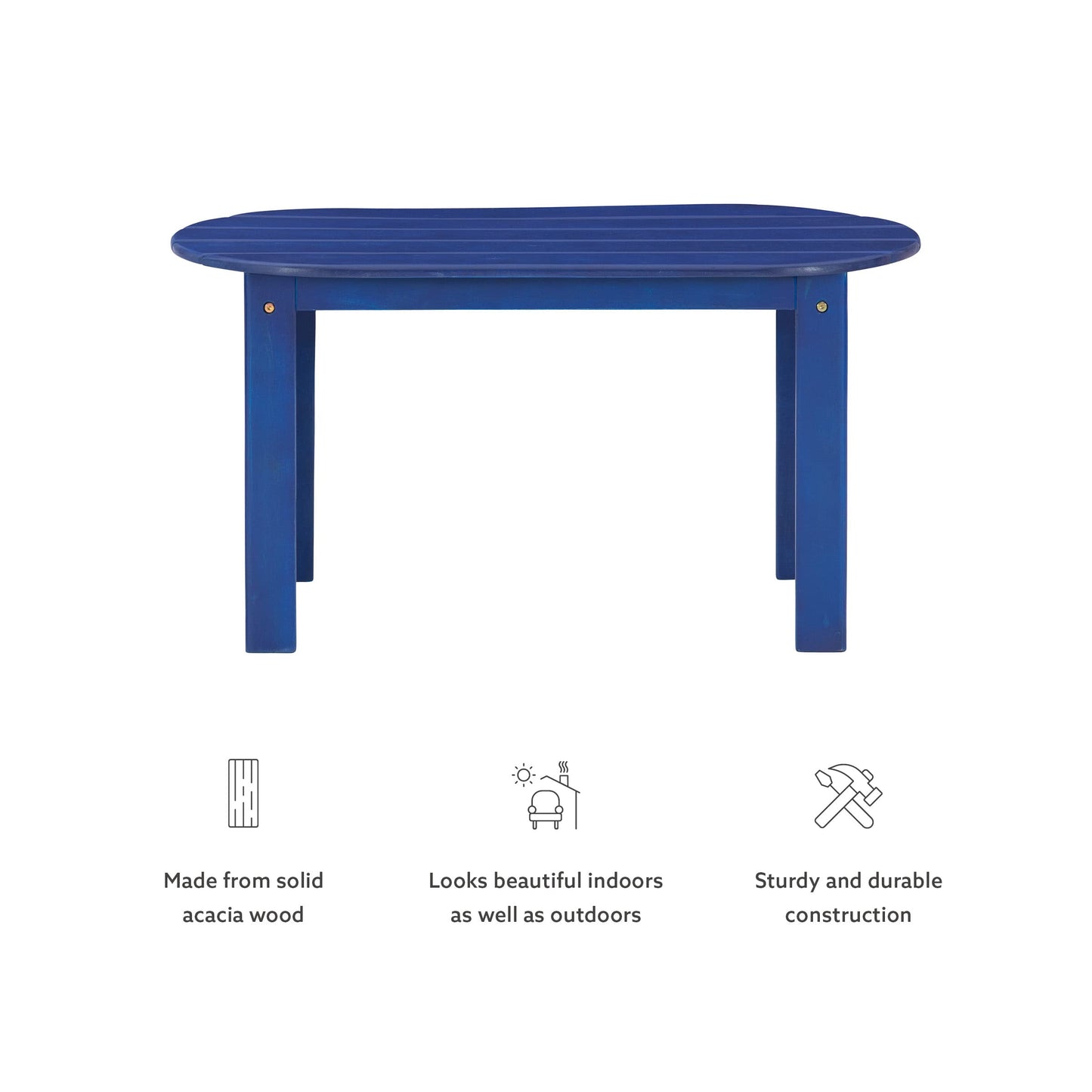 Linon Jayde Outdoor Blue Adirondack Coffee Table