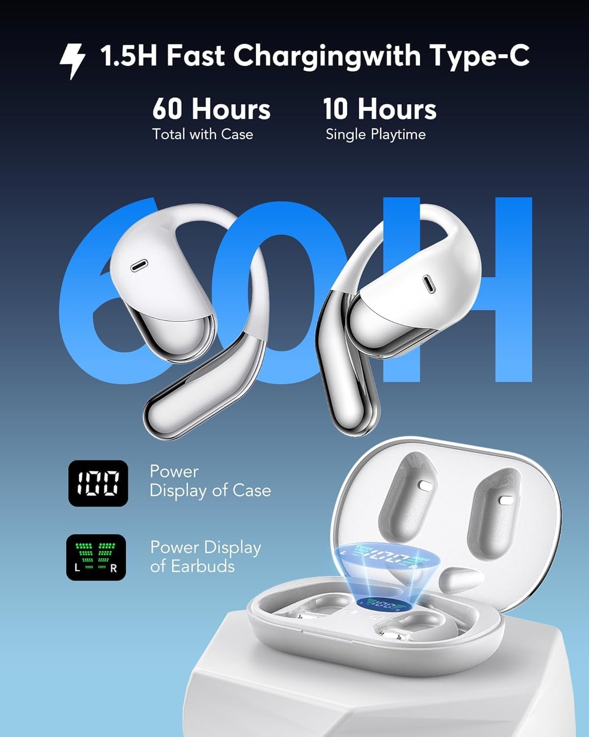 Paekole H5 AI Translation Earbuds: Real-Time 2-Way Language Translator Device (198+ Languages) for Face-to-Face & Travel, Bluetooth Headphones, Audifonos Traductores - Rust & White