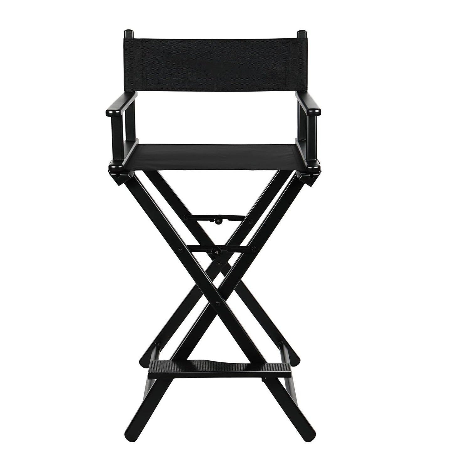 GDGYOFN 30'' Aluminum Tall Directors Chair, Portable Makeup Chair for Makeup Artist, Makeup Chair Teachers Chair Only 10.15LB, Black